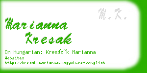 marianna kresak business card